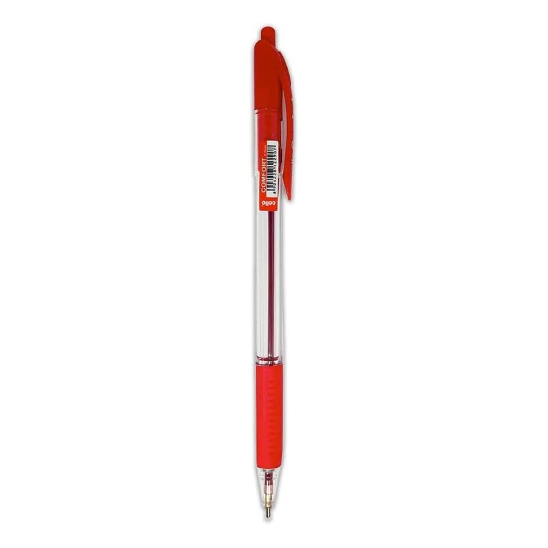 Cello Ballpoint Red Pen, Pack of 12 Ballpoint Pens, Smooth