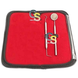 2 Pieces of Double Headed Probe and Dental Mirror- Dental Pick Tool - Stainless Steel Dental Instruments