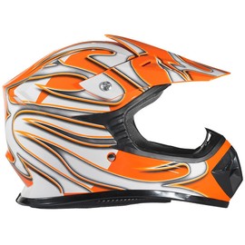 Typhoon Youth Dirt Bike Helmet Off Road ATV Motorcycle MX Kids Motocross Orange - Medium