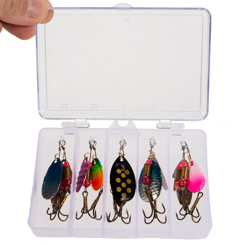 10pcs Fishing Lures Set Spinnerbait Assorted Metal Hard Lures Baits