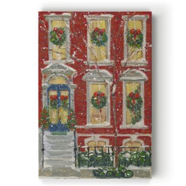 Renditions Gallery Abstract Christmas Decorations for Wall Dressed for the Holidays Christmas Canvas Art Wall Paintings for Bedroom Dining Living Room Office Home Kitchen Wall Decor - 12"X18" LT18