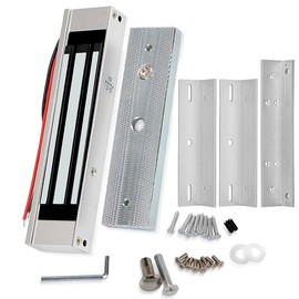 HENA HERNAS Premium 380lbs 180KG Electric Magnetic Door Lock, DC12V Fail Safe NC Silver & Black HERNAS-180ZL HERNAS-180ZL