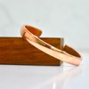 Solid Copper Bracelet Bangle Thick Thin Simple EMF for Men