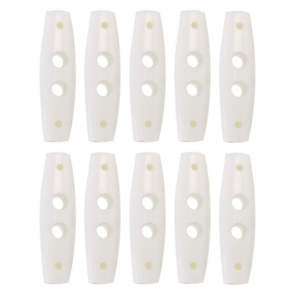 sourcing map Plastic Olive Shape Buttons 2 Holes Scrapbooking Sewing