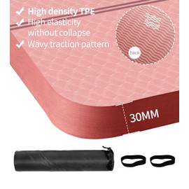 nuveti Large Exercise Mat - 15mm/20mm/30mm Thick Yoga Mat | Workout Mat for Fitness, Yoga, Pilates, Stretching & Floor Exercises for Women & Men with Free Carrying Bag