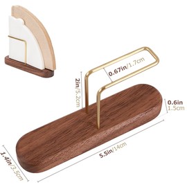 Singring Coffee Filter Holder Storage, Cone Coffee Filter Storage Container, Walnut and Brass Coffee Filter Dispenser for V60 Paper Coffee Filters Size #01 and #02