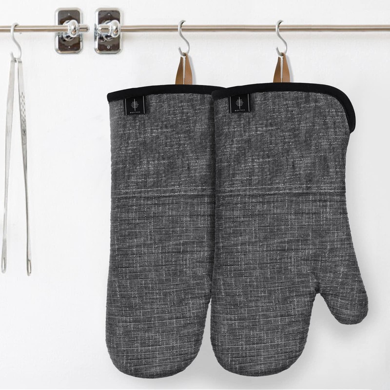 BONTHEE Oven Gloves Heat Resistant Extra Long Baking Gloves for