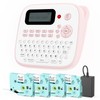 Pink Label Maker Machine-Vixic-D210S Label Makers,QWERTY Keyboard Labeler,Easy Handheld Portable