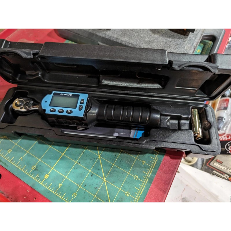 GOYOJO 3~100N.m. Digital Torque Wrench 1/2 inch Ratchet Head Adjustable
