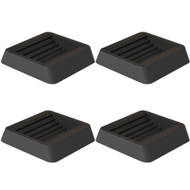 SZSL Fixed Caster Casters, Prevents Scratches, Anti-Slip, Wheel Chocks, Set of 4, For Furniture, Chairs, Appliances, Soundproofing, Vibration Absorption, Wheel Chocks, Elastomer Rubber, Black