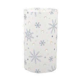 Winter-Themed Snowflakes Luminary Plastic Wraps - 16" x 9" (Pack of 12) – Ideal for Holiday Parties, Weddings & Outdoor Decor