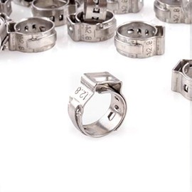 MAS 1/2 inch Cinch Clamp Rings for PEX Tubing Pipes, Stainless Steal Pack of 50