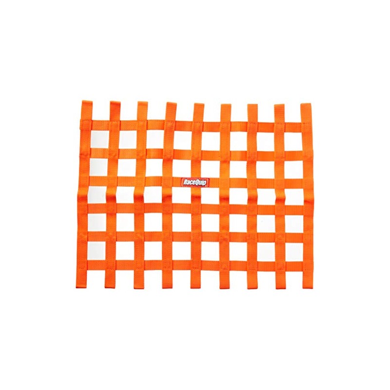 RaceQuip 721045 Orange Ribbon Style Race Car Window Net