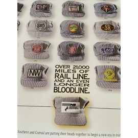 Norfolk Southern Conrail Railroad Poster 20x30” Conductor Engineer Hats History