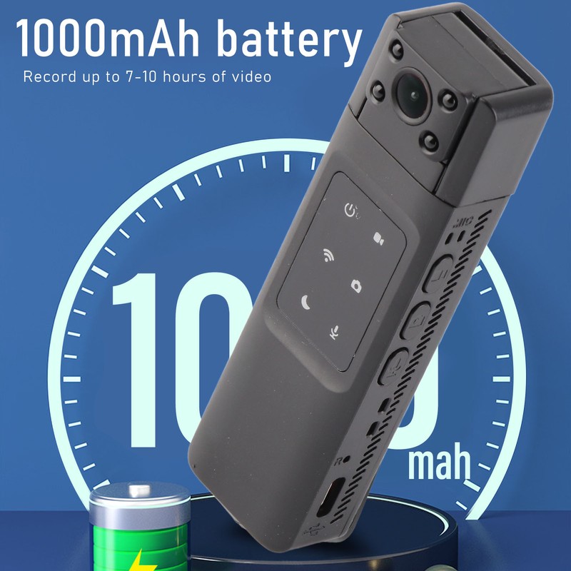 Body Mounted Camera with Back Clip 1080P Wifi Night Vision