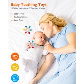 akolik Baby Teething Toys, Teething Relief Toy, BPA Free Baby Chew Toys Infant Toys Newborn Accessories, Teethers for Babies 0-3-6-9-12 Months Old Boys Girls