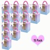 YankMooM 15 Pcs Single Cupcake Boxes,Individual Gradient Color Cupcake Boxes
