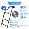 Wsays Universal Trucks Tailgate Ladder，Ladder Foldable & Height Adjustable for