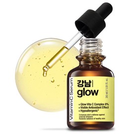 GANGNAM GLOW Vitamin C Serum 1.01 fl oz - Korean Skin Care I Vitamin E  Hyaluronic Acid Serum for Face I Dark Spot Corrector for Face I Face...       