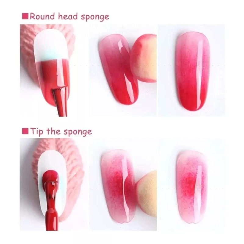 Alet Trend Pincel Esponja Decoración Efecto Sombreado Degradado En Uñas