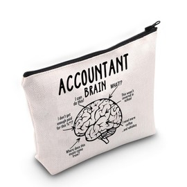 Accountant Gift Accountant Brain Cosmetic Bag Accountant Appreciation Gifts (Accountant Brain CA Bag)