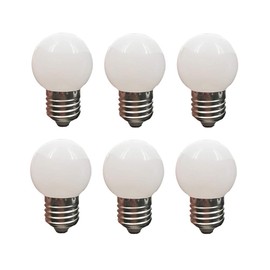 LED G14 Light Bulb 1 Watt Low Wattage Globe Small Light Bulbs 10W Equivalent Night Lightbulb E26 Medium Screw Base Bathroom Vanity Porch Outdoor String Light Bulbs 6 Pack