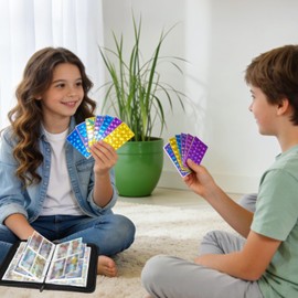 Album italiano Brainrot da collezione con maniglia - Per 400 carte brain rosse - In pelle sintetica impermeabile - Per bambini, adolescenti e adulti
