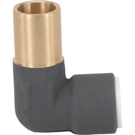 Radiator Valve Reducer Elbow Compression 15mm x 10mm Push Fit Anthracite x 2
