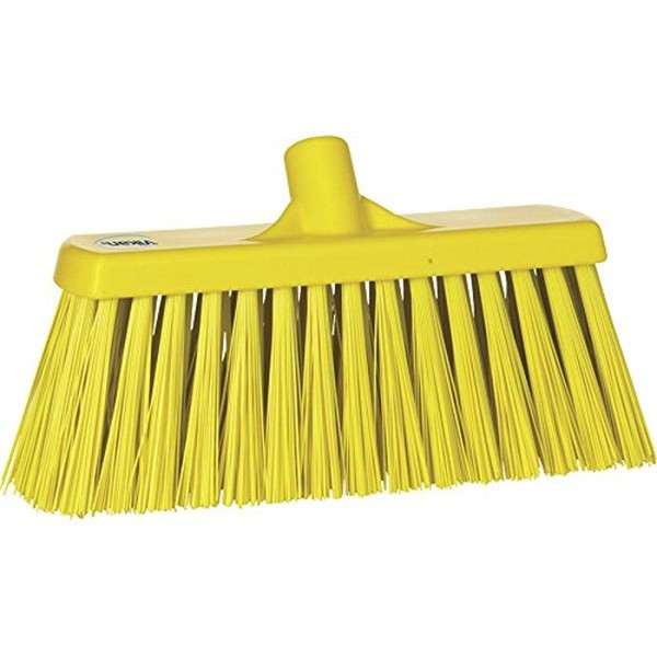 Vikan, Yellow Broom,Push,Stiff,12.75",PP/PET, 2915
