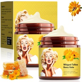 Sebo de Res para la Cara,Sebo de Res Crema,Batido con Miel,Crema de Sebo de Res y Miel,Manteca Facial y Corporal para Piel MuySeca.