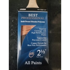 LINZER BEST PROFESSIONAL 2.5" ANGLE OVAL ALL PAINTS PAINT BRUSH