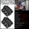 Copkim 10 Pack 3 Port Insulated Wire Connectors Black Multi
