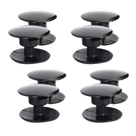 BHSTTNIXP 8 Sets 16mm Black Replacement Rivets Button for Beach Shoes,Durable Plastic Screw Rivet Fastener Strap Button