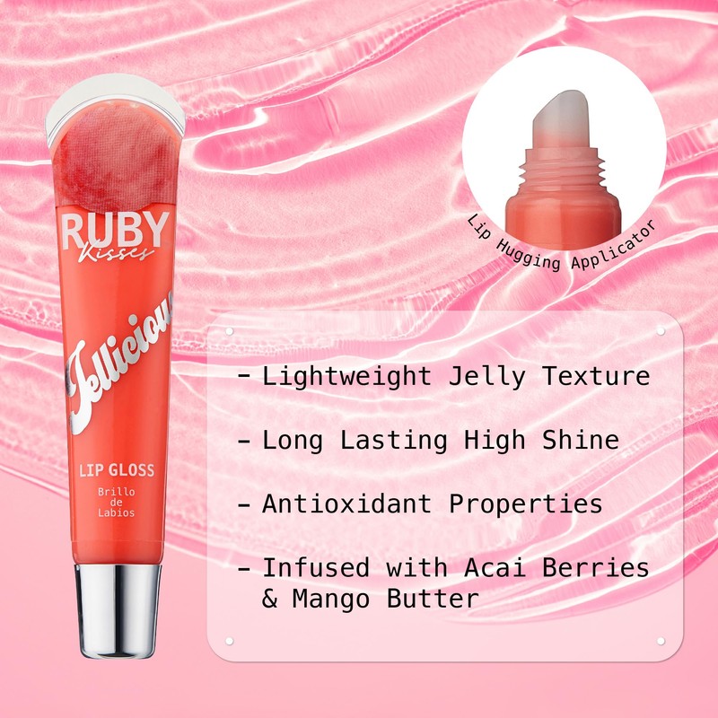 Ruby Kisses Jellicious Mouth Watering Lip Gloss (JLG01 & JLG04