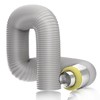 Hon&Guan 4'' Insulated Flexible Duct 4 FT Long, Gray Noise