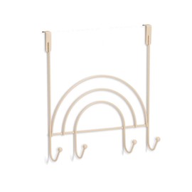 Zeller Rainbow 13830 Door Hanger with 4 Hooks Metal Beige