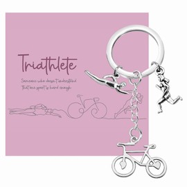 KUIYAI Triathlete Gift Triathlon Gift Triathlete Keychain Athlete Running Swimming Cycling Gift Sport Lover Gift (triathlete kr UK)