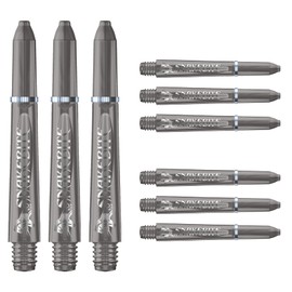RED DRAGON Peter Wright Snakebite Signature Series Short Black Tint Dart Stems - 3 Sets Per Pack (9 Shafts in Total)