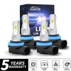 AUIMSOCO 4pcs H11 H9 LED Headlight Bulbs 100W 6000K Super