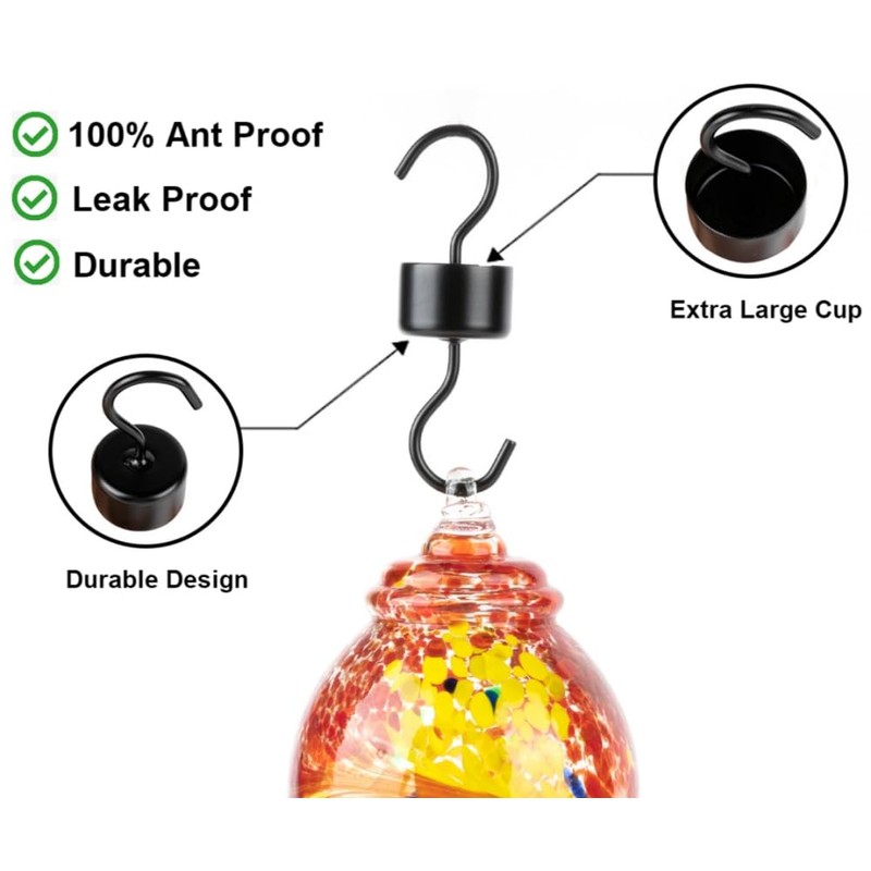 Hummingbird Feeder Accessories Set - Includes Base, Moat Hook, Seal