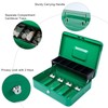 KYODOLED Locking Cash Box with Lock,Money Box with Cash Tray,Lock