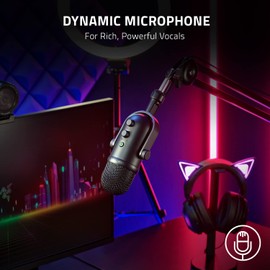 Razer Seiren V2 Pro Professional-Grade USB Microphone: Dynamic Microphone - High Pass Filter - Digital Analogue Limiter (Renewed)