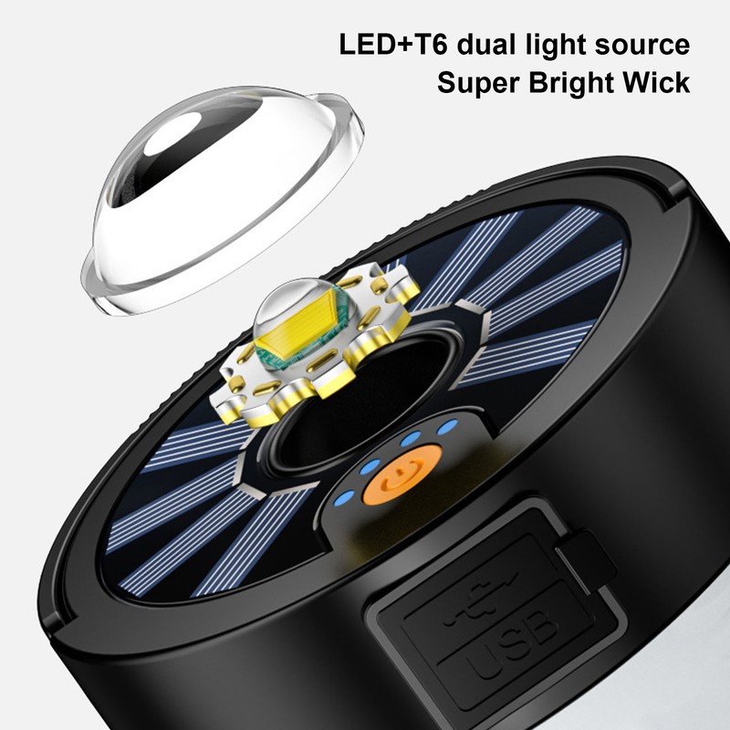 LED Camping Lantern USB Rechargeable Camping Light with 2 Light