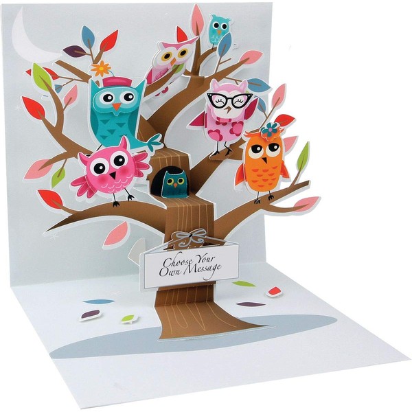 3D Greeting Card - OWL TREE - All Occasion