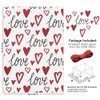 Love Wrapping Paper, Wedding Wrapping Paper With Red Heart and