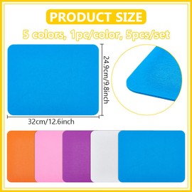 BENECREAT 5Pcs 5 Colors Inserts for Ita Bag, 32x24.9cm Rectangle Availble Trimming Ita Mesh Mat for Cutting it to Fix Your Window Bag, Mini ita Shoulder