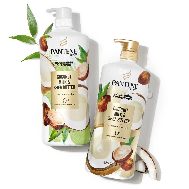 Pantene Pro-V Nourishing Shampoo, Coconut Milk & Shea Butter, 38.2