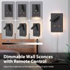 ZEROUNO Dimmable Wall Mounted Reading Light Set of 2,Adjustable Headboard