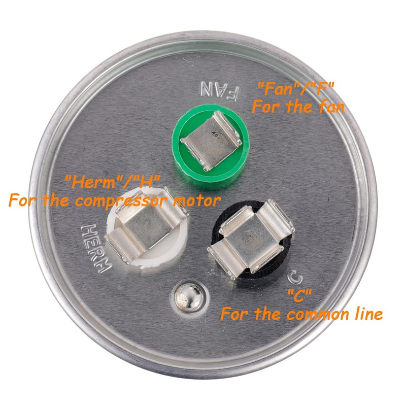 HUAREW 35/5 uF 35+5 MFD ±6% 370V/440V CBB65B AC Capacitor