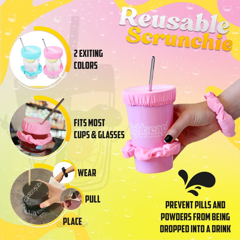 Nightcap Drink Cover Scrunchie Gift Box- The Reusable Drink Spiking